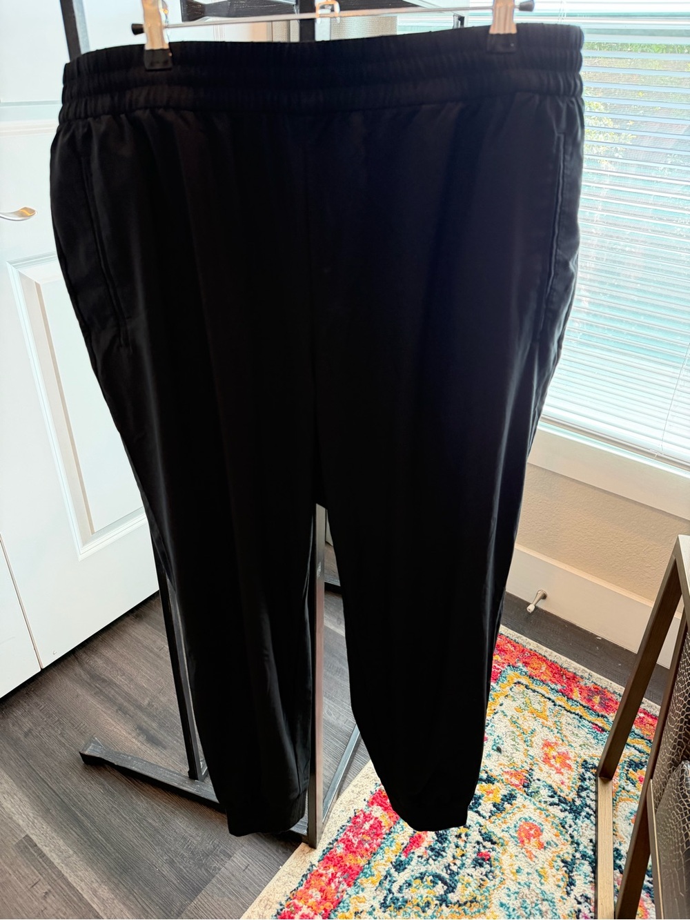 Banana Republic Black Elastic-Waist Jogger Pants